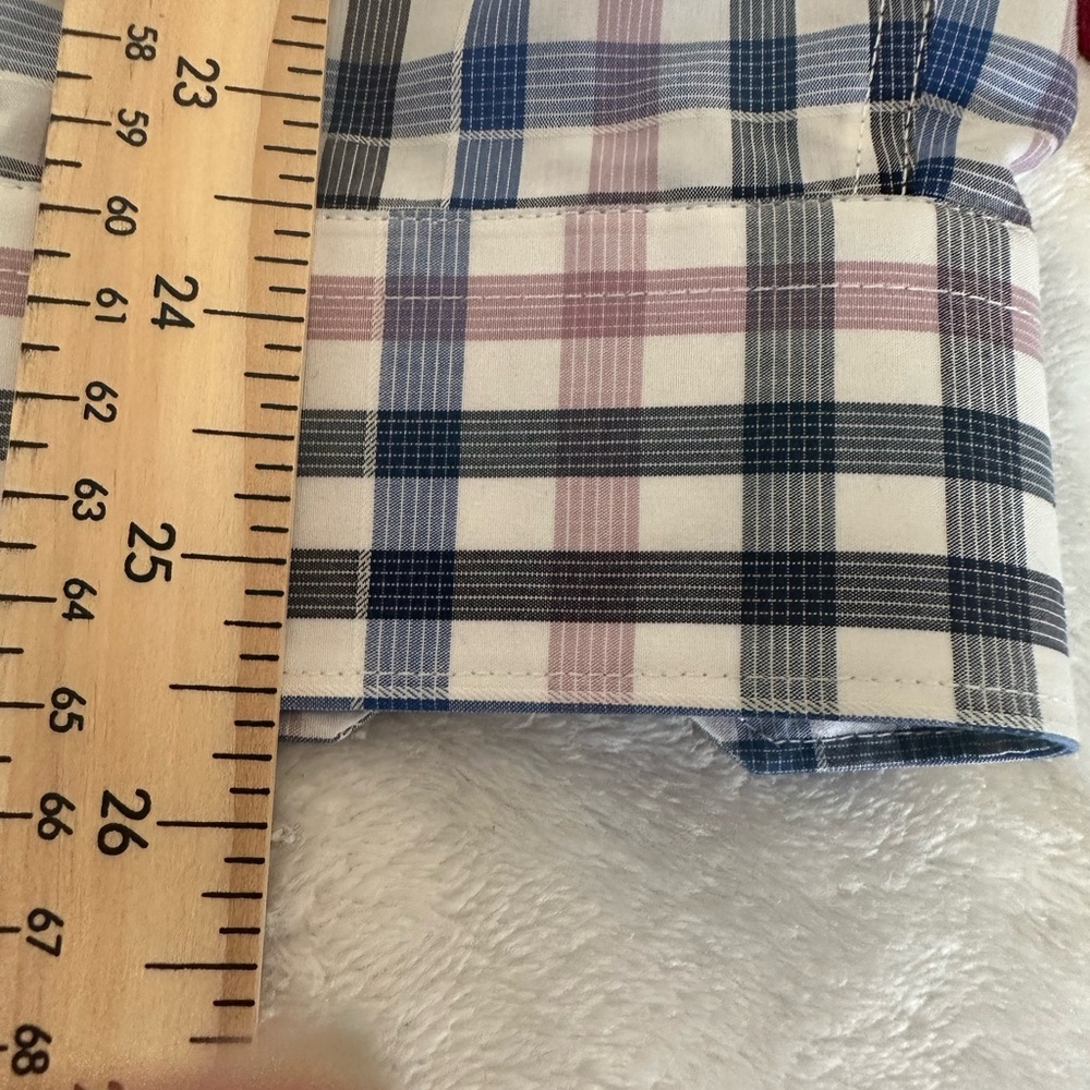 Long Sleeve Plaid Button Down Shirt Preppy Cotton Men’s Size M Academia - Picture 8 of 13